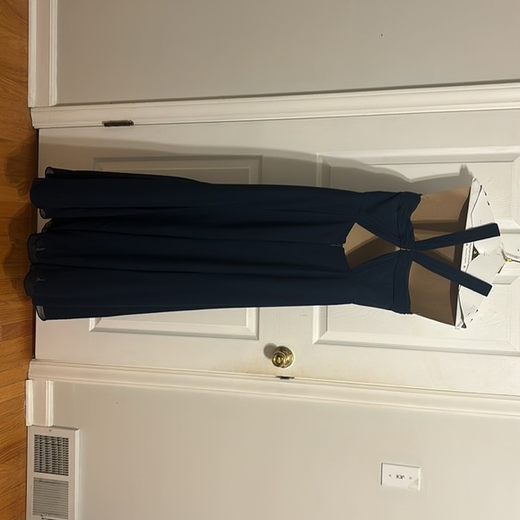 Azazie Rue Dress in Dark Navy, size 8 - Picture 3 of 5